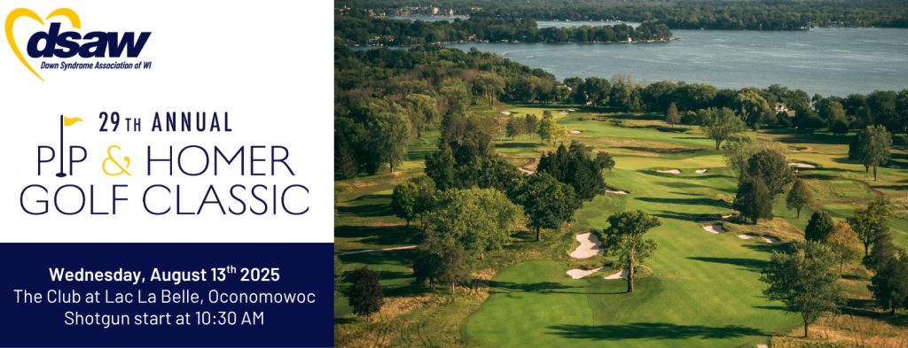 Photo of golf course with details of event 