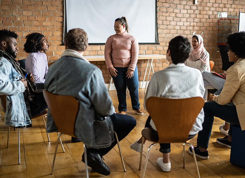 Photo of group discussion  