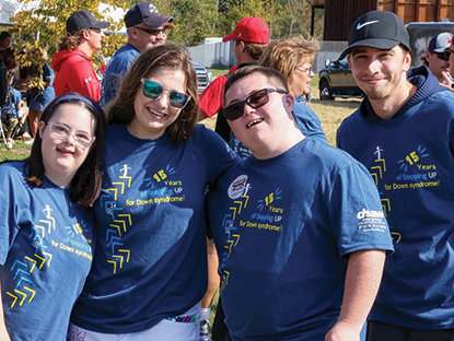 Group of people smiling at camera