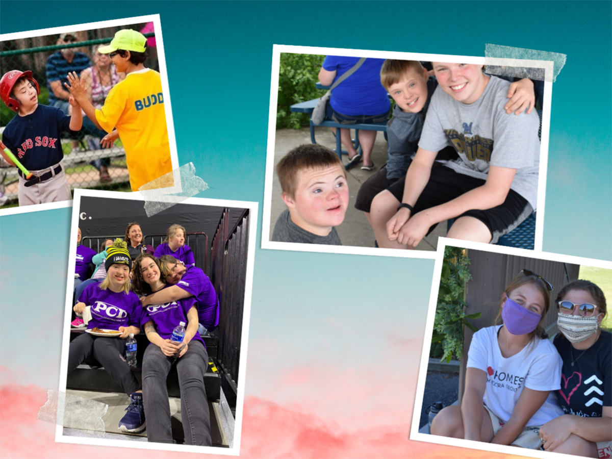 Photos of groups of people of various backgrounds.