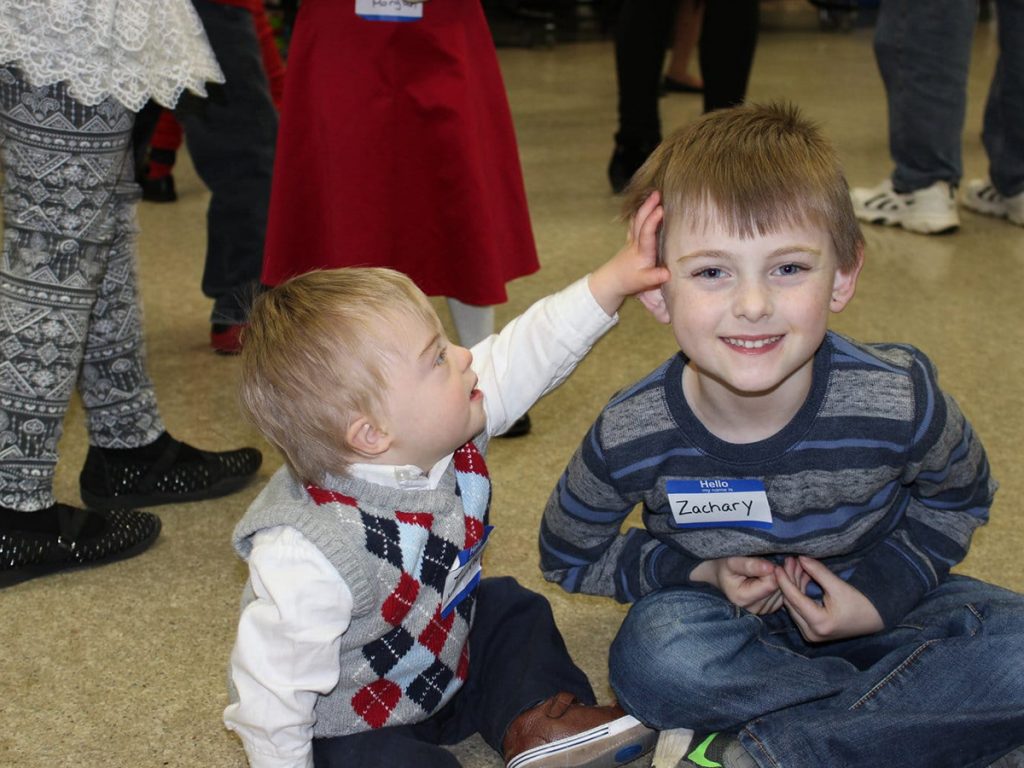 Young boy and toddler.