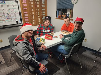 Group of people sitting at table